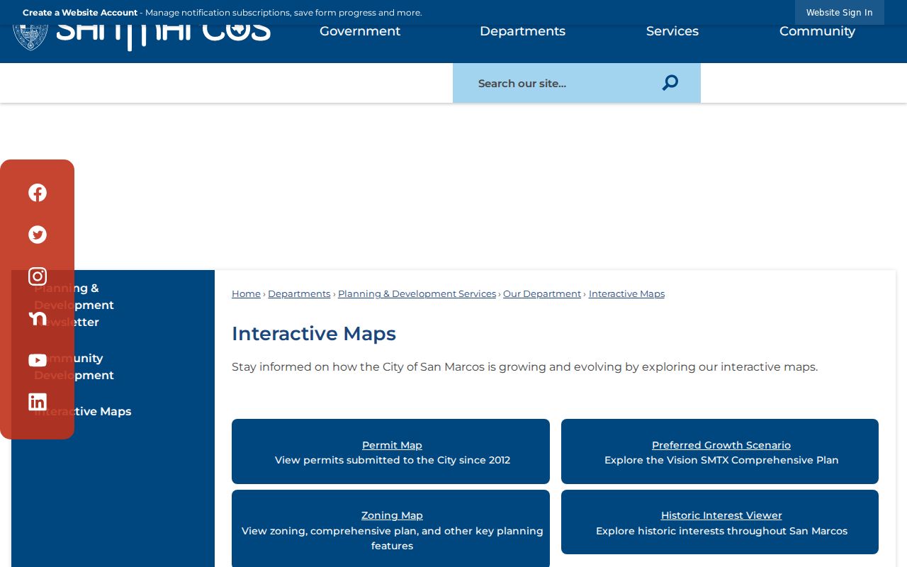 San Marcos neighbors city interactive maps