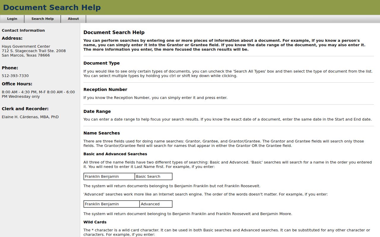 San Marcos street directory EagleWeb search instructions